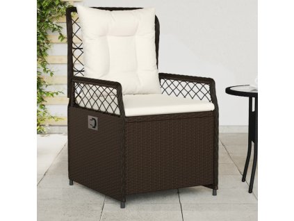 vidaXL Polohovací zahradní křesla 2 ks hnědá polyratan