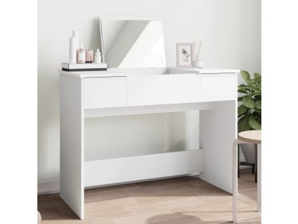 vidaXL Toaletní stolek se zrcadlem bílý 100 x 45 x 76 cm