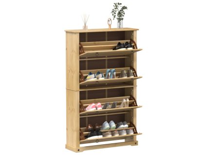 vidaXL Botník Corona 99 x 32 x 163,5 cm masivní borové dřevo