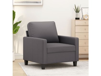 vidaXL Křeslo šedé 60 cm umělá kůže