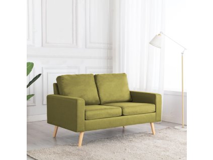 vidaXL 2místná pohovka zelená textil