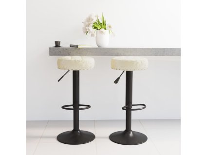 vidaXL Barové židle 2 ks krémové samet