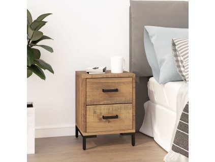 vidaXL Noční stolek hnědý 36 x 30 x 45 cm masivní borové dřevo