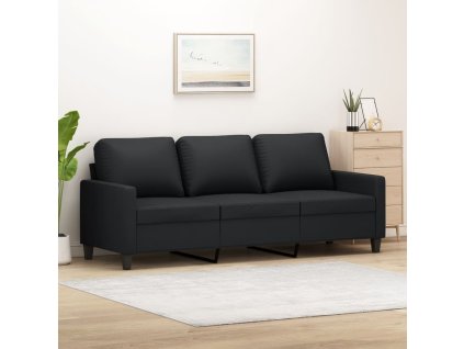vidaXL 3místná pohovka černá 180 cm umělá kůže