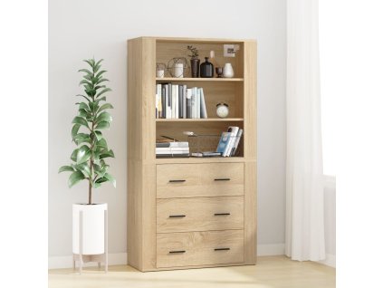 vidaXL Skříň highboard dub sonoma kompozitní dřevo