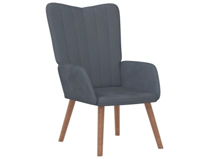 vidaXL Relaxační křeslo tmavě šedé samet