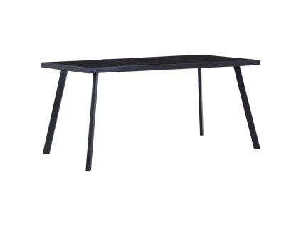 vidaXL Jídelní stůl černý 180 x 90 x 75 cm tvrzené sklo
