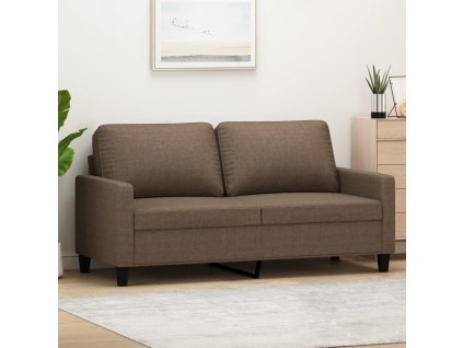 vidaXL 2místná pohovka hnědá 140 cm textil
