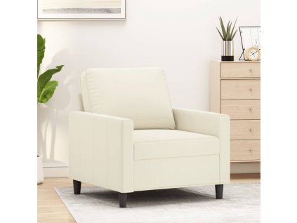 vidaXL Křeslo krémové 60 cm samet