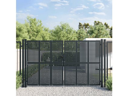 vidaXL Zahradní branka antracitová 300 x 200 cm ocelová
