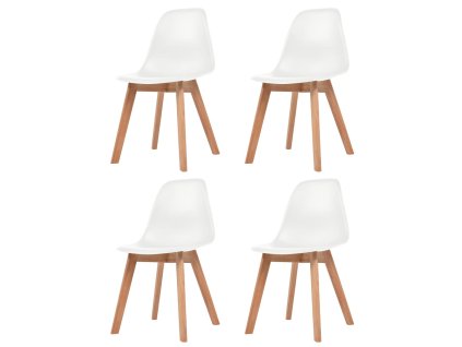 vidaXL Jídelní židle 4 ks bílé plast
