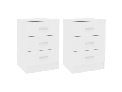 vidaXL Noční stolky 2 ks bílé 38 x 35 x 56 cm kompozitní dřevo