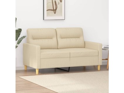 vidaXL 2místná pohovka krémová 120 cm textil