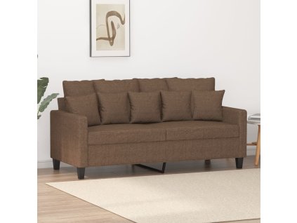 vidaXL 2místná pohovka hnědá 140 cm textil