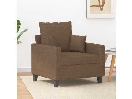 vidaXL Křeslo hnědé 60 cm textil