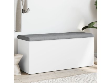 vidaXL Úložná lavice bílá 102 x 42 x 45 cm, dřevo