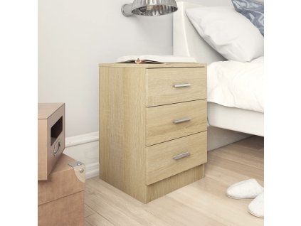 vidaXL Noční stolky 2 ks dub sonoma 38 x 35 x 56 cm kompozitní dřevo