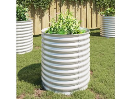 vidaXL Vyvýšený záhon 80 x 80 x 81 cm pozinkovaná ocel stříbrný