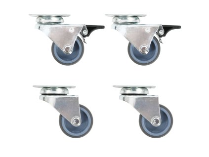 vidaXL 24 ks dvojitá otočná kolečka 50 mm