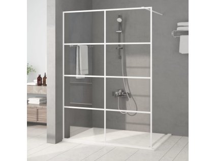 vidaXL Sprchová zástěna walk-in bílá 140 x 195 cm čiré ESG sklo