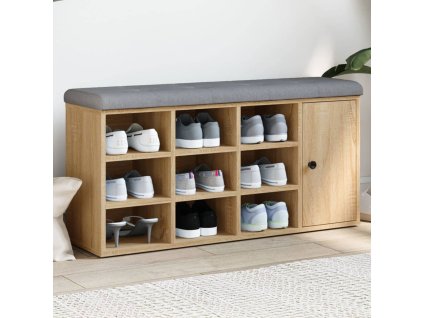 vidaXL Lavice s botníkem dub sonoma 102 x 32 x 50 cm kompozitní dřevo