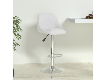 vidaXL Barová stolička bílá umělá kůže