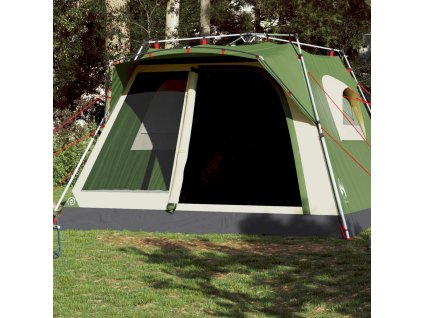 vidaXL Rodinný stan kabinový pro 7 osob zelený rychloupínací