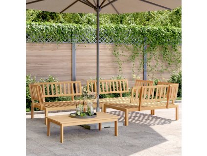 vidaXL 4dílná zahradní paletová sedací souprava masivní akáciové dřevo