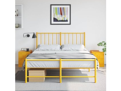 vidaXL Noční stolky 2 ks žluté 34,5 x 39 x 44 cm ocel