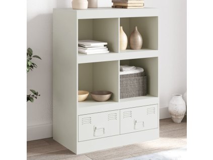 vidaXL Highboard bílý 67 x 39 x 95 cm ocel