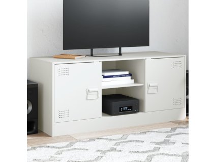 vidaXL TV skříňka bílá 99 x 39 x 44 cm ocel