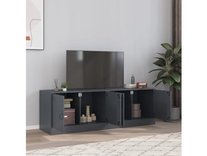 vidaXL TV skříňky 2 ks antracitové 67 x 39 x 44 cm ocel