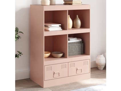 vidaXL Highboard růžový 67 x 39 x 95 cm ocel