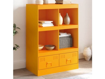 vidaXL Highboard hořčicově žlutý 67 x 39 x 95 cm ocel