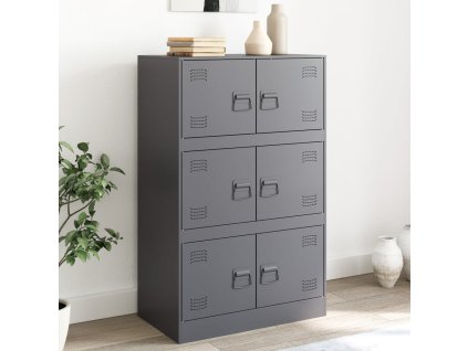 vidaXL Příborník antracitový 67 x 39 x 107 cm ocel