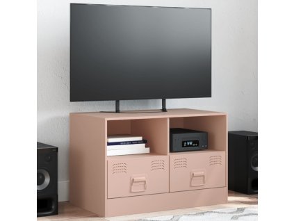 vidaXL TV skříňka růžová 67 x 39 x 44 cm ocel