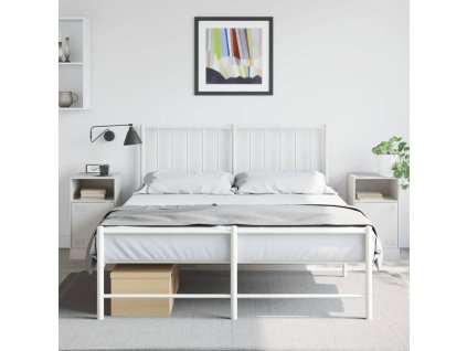 vidaXL Noční stolky 2 ks bílé 34,5 x 39 x 62 cm ocel
