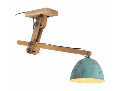 vidaXL Stropní svítidlo 25 W modrá patina 105 x 30 x 65–108 cm E27