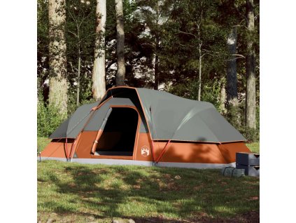 vidaXL Rodinný stan kopule pro 9 osob oranžový nepromokavý