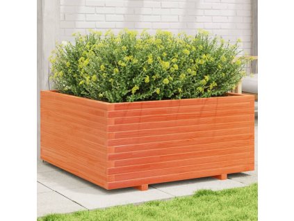 vidaXL Zahradní truhlík voskově hnědý 100x100x49,5 cm masivní borovice
