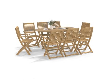 vidaXL Skládací zahradní židle 8 ks 54,5x58x90 cm masivní akácie
