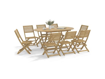 vidaXL Skládací zahradní židle 8 ks 48,5 x 61,5 x 87 cm masivní akácie