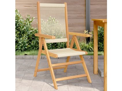 vidaXL Zahradní židle 2 ks béžové masivní akácie a polypropylen
