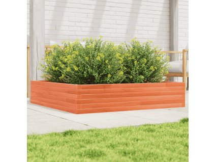 vidaXL Zahradní truhlík voskově hnědý 110x110x23 cm masivní borovice