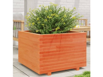 vidaXL Zahradní truhlík voskově hnědý 70x70x49,5 cm masivní borovice