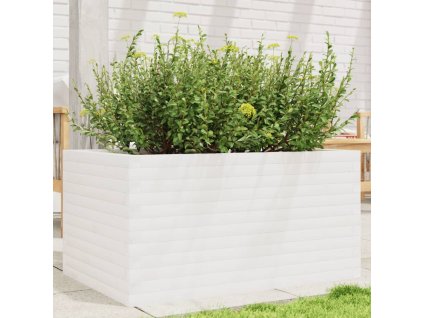 vidaXL Zahradní truhlík bílý 90 x 60 x 45,5 cm masivní borovice