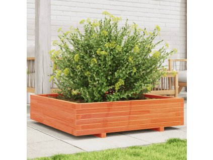 vidaXL Zahradní truhlík voskově hnědý 100x100x26,5 cm masivní borovice