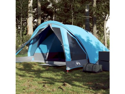 vidaXL Kempingový stan kabinový pro 4 osoby modrý nepromokavý