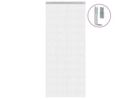 vidaXL Řetízkový dveřní závěs proti hmyzu 90 x 212 cm hliník