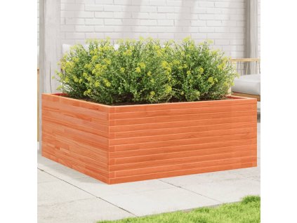vidaXL Zahradní truhlík voskově hnědý 110x110x46 cm masivní borovice